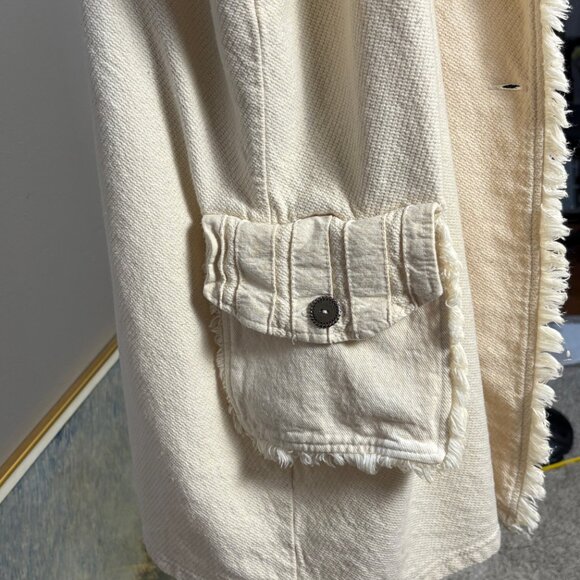 FITZ 100% Cotton Jacket in Cream Made in Canada - Picture 5 of 13